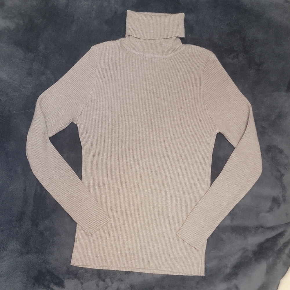 Women's Beige Turtleneck Sweater